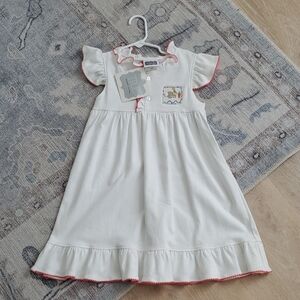 NWT True Toddler Girls Smocked Morning Bunny Dress Sz3T